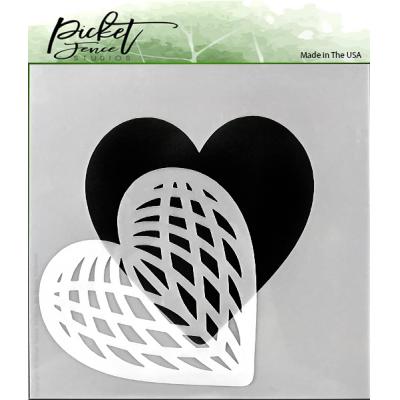 Picket Fence Studios Stencil - Spliced Heart
